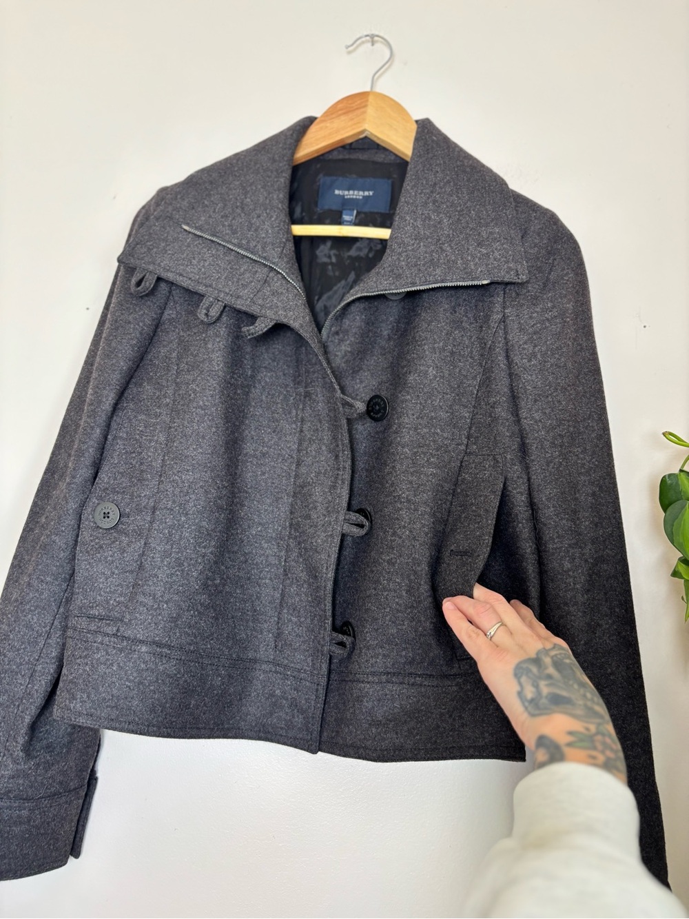 Burberry London Peacoat In Charcoal - Picture 3 of 9